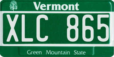VT license plate XLC865