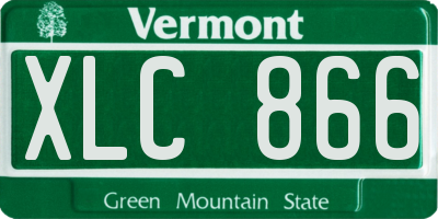 VT license plate XLC866