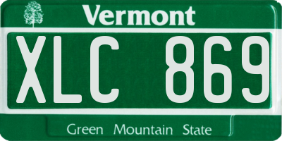 VT license plate XLC869