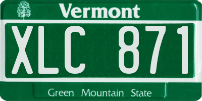 VT license plate XLC871