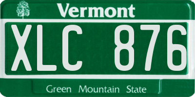 VT license plate XLC876