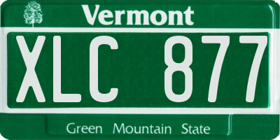 VT license plate XLC877