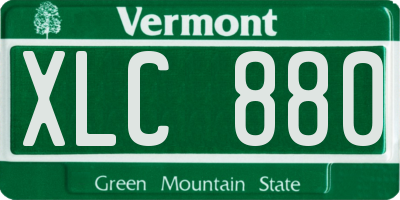 VT license plate XLC880