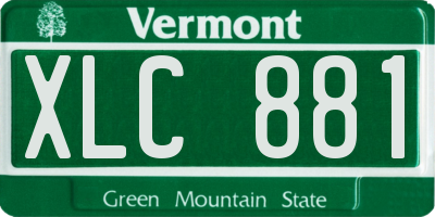 VT license plate XLC881