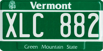 VT license plate XLC882