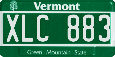 VT license plate XLC883