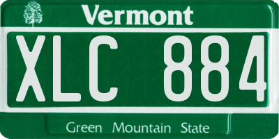 VT license plate XLC884