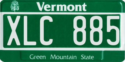 VT license plate XLC885