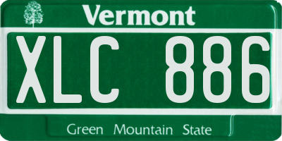 VT license plate XLC886