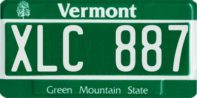 VT license plate XLC887