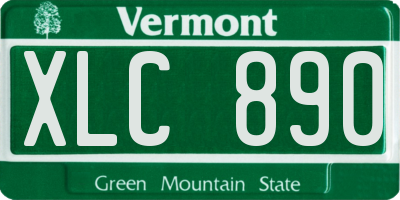 VT license plate XLC890