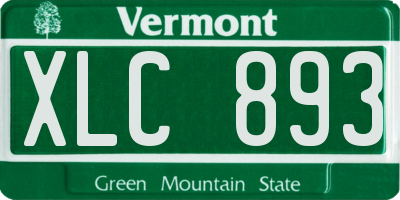 VT license plate XLC893