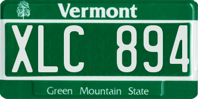 VT license plate XLC894