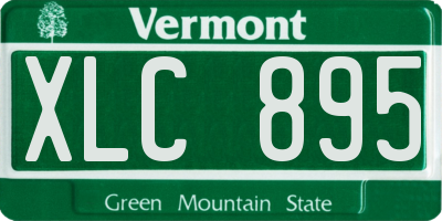 VT license plate XLC895