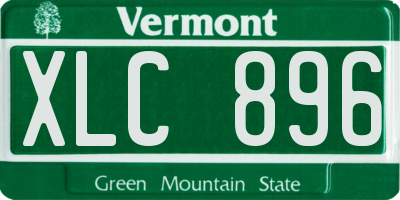 VT license plate XLC896