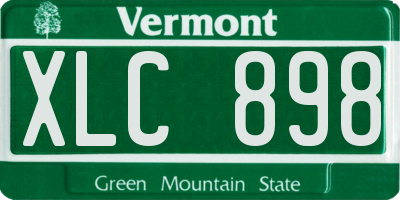 VT license plate XLC898