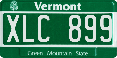 VT license plate XLC899