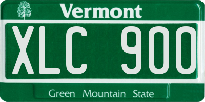 VT license plate XLC900
