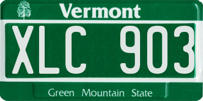 VT license plate XLC903
