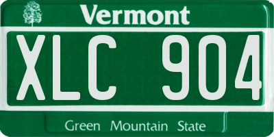 VT license plate XLC904