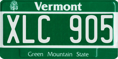 VT license plate XLC905
