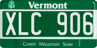 VT license plate XLC906