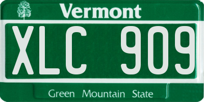 VT license plate XLC909