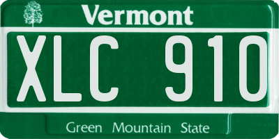 VT license plate XLC910