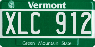VT license plate XLC912