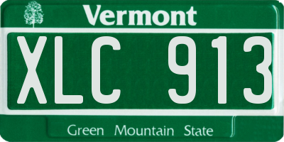 VT license plate XLC913