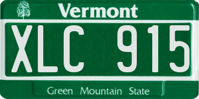 VT license plate XLC915