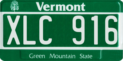 VT license plate XLC916
