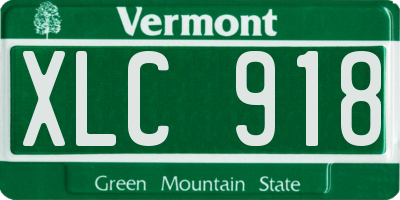 VT license plate XLC918