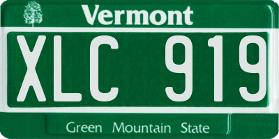 VT license plate XLC919