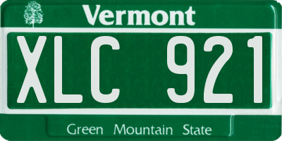 VT license plate XLC921