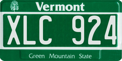 VT license plate XLC924