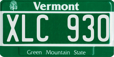 VT license plate XLC930