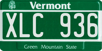 VT license plate XLC936