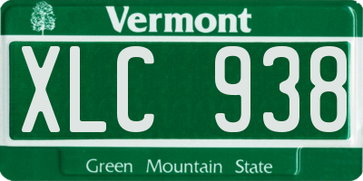 VT license plate XLC938
