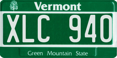 VT license plate XLC940