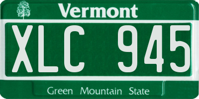 VT license plate XLC945