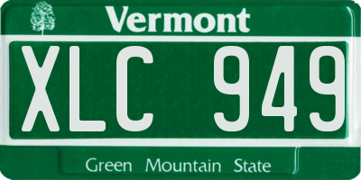 VT license plate XLC949