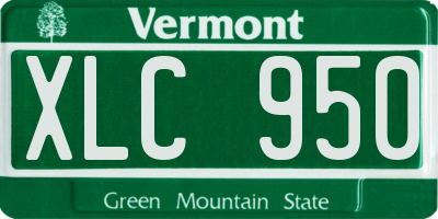 VT license plate XLC950