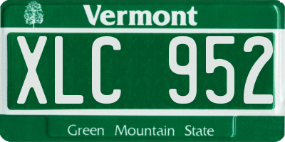 VT license plate XLC952