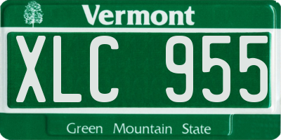 VT license plate XLC955