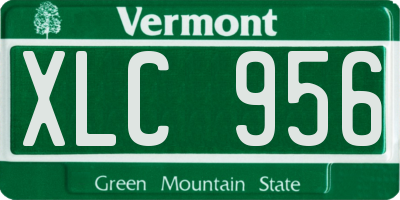 VT license plate XLC956