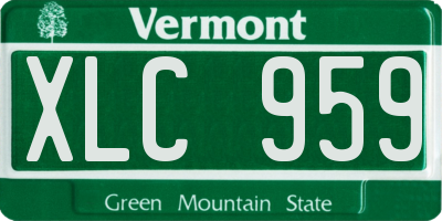 VT license plate XLC959