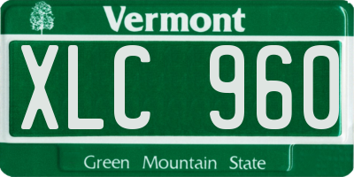 VT license plate XLC960