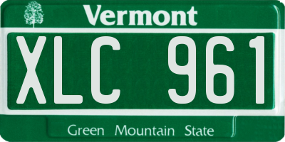 VT license plate XLC961