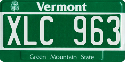 VT license plate XLC963